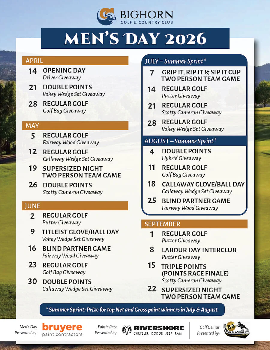 BigHorn Mens Day 2026 Schedule