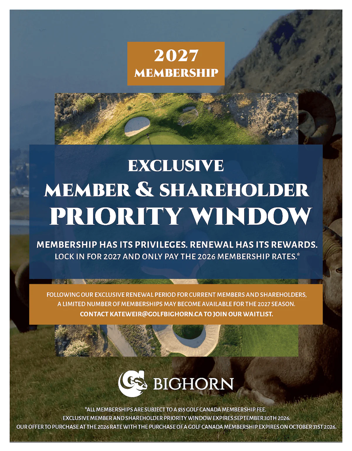 BigHorn Exclusive Membership2027 Poster